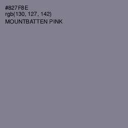 #827F8E - Mountbatten Pink Color Image
